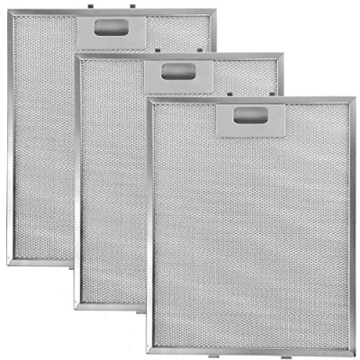 Abbildung von SPARES2GO Metal Mesh Filter für AEG Baumatic Dunstabzugshaube/Abzugshaube Vent (Non Universal, 3er Pack Filter, Silber, 318 x 258 mm)