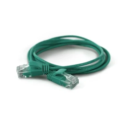Abbildung von wantec wantecWire Patchkabel CAT6A (rund 2,8mm) UTP grün 0,10m