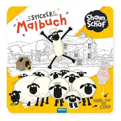 Abbildung von Trötsch Shaun das Schaf Stickermalbuch Malbuch mit Stickern: Beschäftigungsbuch Ausmalbuch Stickerbuch