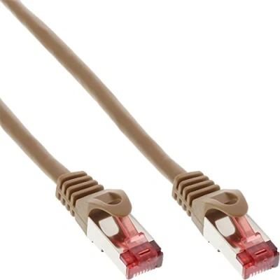Abbildung von InLine 76450K S/FTP Patchkabel (250MHz, PVC, Kupfer, 0, 5 m) braun