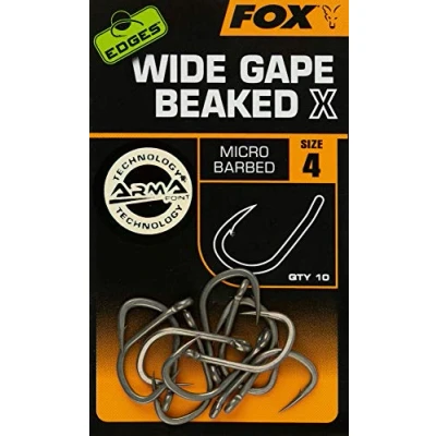 Abbildung von Fox Edges Wide Gape Beaked X 10 Karpfenhaken, Größe:4