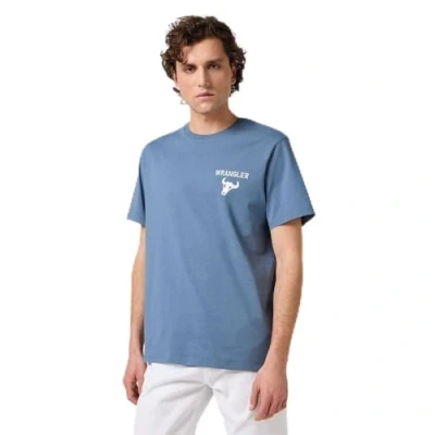Abbildung von Wrangler Graphic Tshirt print, Herren, Größe: XXL, Dusty blue