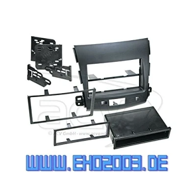 Abbildung von 2 DIN Radioeinbauset Blende Radioanschlusskabel Antennenadapter Komplettset für Peugeot 4007 V 09/2007 03/2012 schwarz