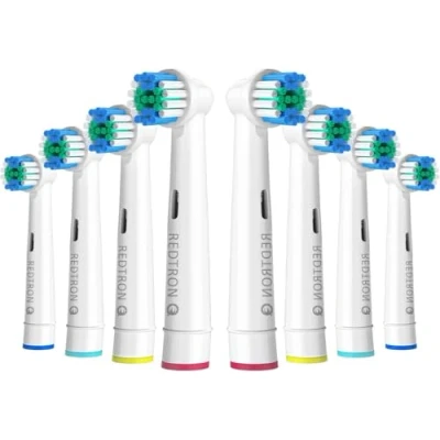 Abbildung von REDTRON Aufsteckbürsten für Oral B, Elektrische Ersatzbürstenköpfe Precision Clean, Zahnbürstenköpfe kompatibel mit Pro1000 Pro3000 Pro5000 Pro7000 und mehr (8er Pack)