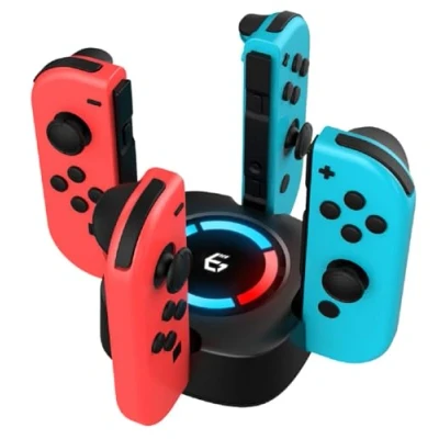 Abbildung von EgoGear SCH25 Premium Ladestation Schwarz für Nintendo Switch, Switch OLED Joy Con Controller