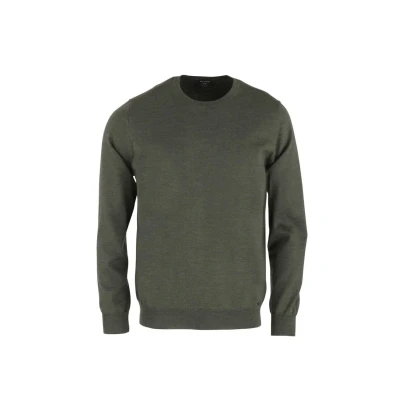 Abbildung von OLYMP Strick Pullover Rundhals extrafeine Merinowolle oliv Gr. M