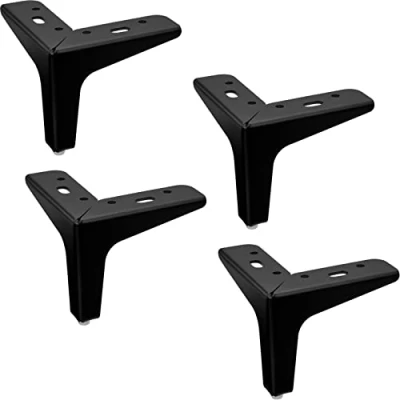 Abbildung von SO TECH® Möbelfuß VICTOR, Stahl mit Bodengleiter, 135 x 40 mm, (4 St), Höhe 100 schwarz matt