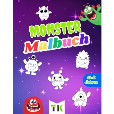 Abbildung von Malbuch, Mein erstes Monster 60 süße &amp; coole für kleine Künstler ab 2 Jahren.: Lustige und kinderfreundliche Motive zum Ausmalen Entdecken.