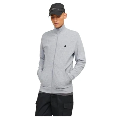 Abbildung von Jack &amp; Jones Jjepaulos ZIP Sweatjacke, Herren, Größe: Medium, Light grey melange