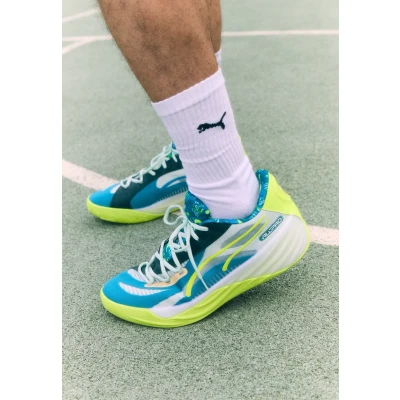 Abbildung von Puma All Pro NITRO™ Hoops Dreamz Basketballschuhe Unisex Mit Plain Tropical Blue/Peaceful Blue Größe: 42.5