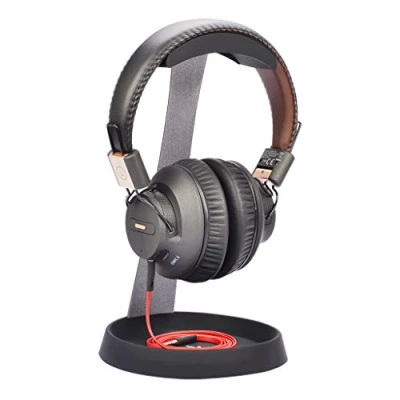 Abbildung von Avantree HS102 Kopfhörer Halterung Halter Ständer, Stabil kopfhörerständer mit Kabelhalterung für Sennheiser, Sony, Audio Technica, Bose, Beats, Gaming Headset, Metall &amp; Silikon Tisch Headphone Stand