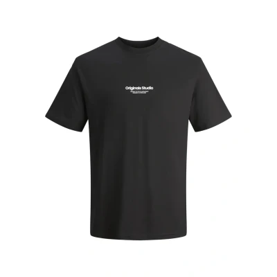 Abbildung von Jack &amp; Jones Jorvesterbro SS CREW NECK NOOS Tshirt print, Größe: XXL, Black