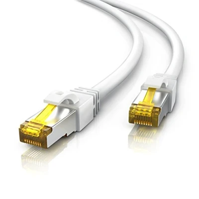 Abbildung von CSL 3m CAT 7 Netzwerkkabel Gigabit Ethernet LAN Kabel 10000 Mbit S Patchkabel Cat.7 Rohkabel FTP PIMF Schirmung mit RJ 45 Stecker Switch Router Modem Access Point