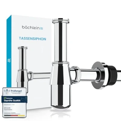 Abbildung von Bächlein Siphon Tassensiphon, massives, verchromtes Messing