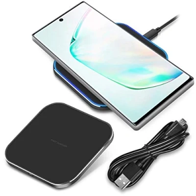 Abbildung von QI Wireless Schnell Ladegerät kompatibel für Samsung Galaxy Note 10 / Plus Charger Induktive Universal Schnellladestation