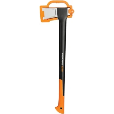 Abbildung von Fiskars Spaltaxt, Inklusive Klingen und Transportschutz, Länge: 72 cm, Antihaftbeschichtet, Hochwertige Stahl Klinge/Glasfaserverstärkter Kunststoff Stiel, Schwarz/Orange, X25XL, 2,4 kg, 1015643