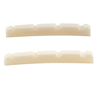 Abbildung von Musiclily Pro Gekerbt E Bässe Knochensattel für 4 Saiter Jazz Bass Gitarren(2 Stück)