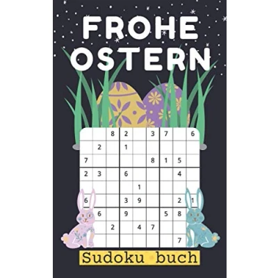 Abbildung von Frohe ostern Sudoku buch: 150 Rätsel mit Lösungen Leicht schwer Ostergeschenke erwachsene kleine Geschenke für oma und opa
