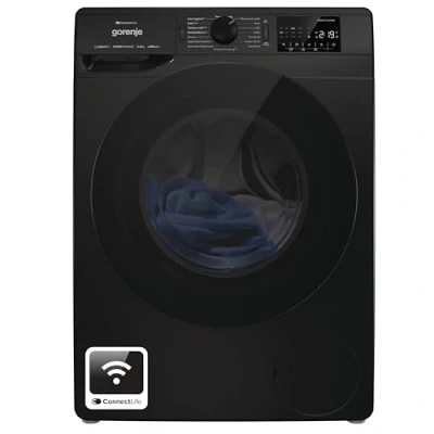 Abbildung von Gorenje WPNEI94A1DTSB Waschmachine mit Dampffunktion/ConnectLife / 9Kg 1400 U/min 15 Programme/Totaler AquaStop/Wave Active Trommel/ExtraHygiene/PowerWash/Schnell Waschgang/EEK: A 10%