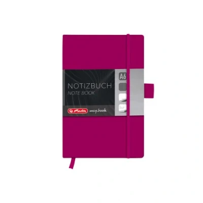 Abbildung von Herlitz 11369154 Notizbuch my.book Classic A6, 96 Blatt, kariert, berry