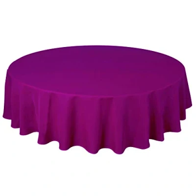 Abbildung von Qualitäts Tischdecke Textil Rund 140 cm, Farbe wählbar Violett