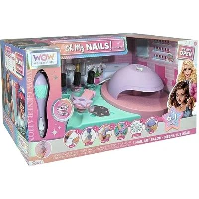 Abbildung von Kids Euroswan Schmink Koffer WOW Generation Nagelstudio mit Trocknungslampe Nagelpfeile Nagellacke