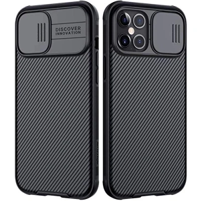 Abbildung von Nillkin iPhone 12 Pro Max Hülle CamShield Case Rückseite Schwarz, 6.7&#039;&#039;