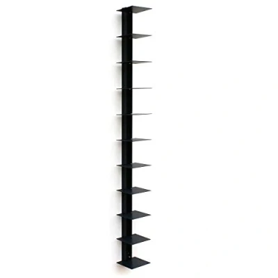 Abbildung von Haseform Bücherturm 170 cm (für 1,80 m Bücher) anthrazit Bücherregal Wandregal