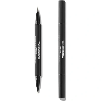 Abbildung von Wunderbrow Dicker Brauenstift Duo Brunette, Zweiseitiger Präzisionsstift, Vegan &amp; Tierversuchsfrei, Augenbrauenstift, Langanhaltend, Wasserfest, Natürliches Aussehen