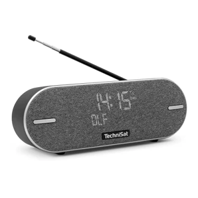 Abbildung von TechniSat DIGITRADIO BT 2 tragbarer Premium Bluetooth Lautsprecher mit DAB+ Digitalradio (UKW, Uhr, Wecktimer, Wasserabweisendes Gehäuse, Favoritenspeicher, AUX in, Akku, 20 Watt) anthrazit