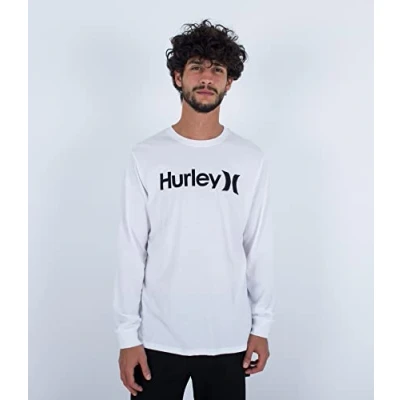 Abbildung von Hurley EVD ONE AND ONLY Solid LS Tshirt print, Herren, Größe: XL, White