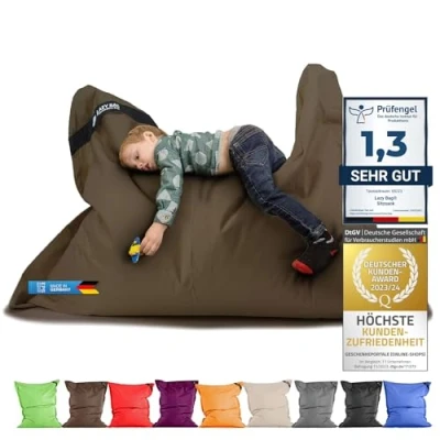 Abbildung von LazyBag Sitzsack Original Indoor &amp; Outdoor Bean Bag (XL 250 Liter, Riesensitzsack), Junior Sitzkissen Sessel