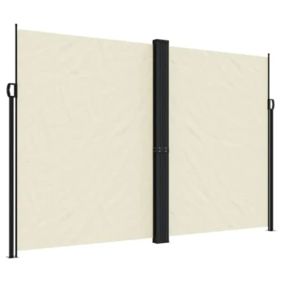 Abbildung von vidaXL Seitenmarkise, Sichtschutz Ausziehbar, Windschutz Sonnenschutz für Garten Balkon Terrasse, Seitenrollo Seitenwandmarkise, Creme 220x600cm
