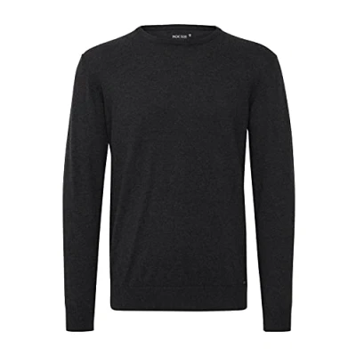 Abbildung von Indicode Jeans Idbadan Strickpullover, Herren, Größe: Medium, Charcoal mix