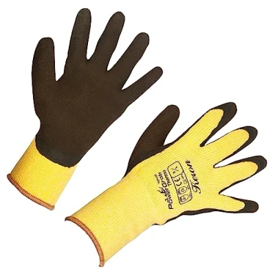 Abbildung von PowerGrab Thermo Gr.10/XL gelb Strickhs. Latex m. Acrylfutter