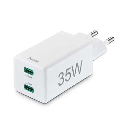 Abbildung von Hama USB Ladegerät &quot;2fach Ladestecker 35 W, 2x C, Schnellladegerät Handy Netzteil&quot;