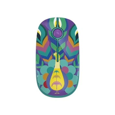 Abbildung von TELLUR Kabellose Maus mit Nano USB 2,4GHz Empfänger, Lautlosem Klicken, 1600 DPI, 3 Tasten, Plug &amp; Play Wireless Mouse, Schlankes und Leichtes Design zum Tragen (Pfau)