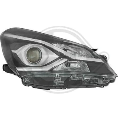 Abbildung von DIEDERICHS 6607380 Scheinwerfer rechts HIR2, W21/5W ohne Stellmotor für LWR TOYOTA: Yaris III Schrägheck
