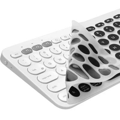 Abbildung von kwmobile Silikon Tastaturschutz für Logitech K380 QWERTY US Keyboard Cover Abdeckung Schwarz