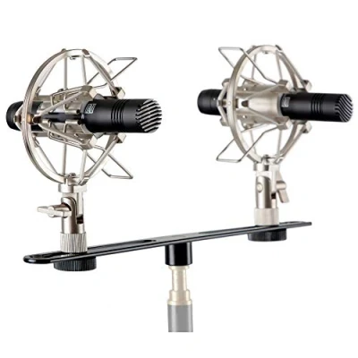 Abbildung von Pronomic SCM 1 Kleinmembran Mikrofon Stereo Set Hochwertiger Koffer mit 2x Mikrofon, x T Bar Stereoschiene und 2 Spinne Ideal für hochwertige Overhead Aufnahmen auf Bühne im Studio
