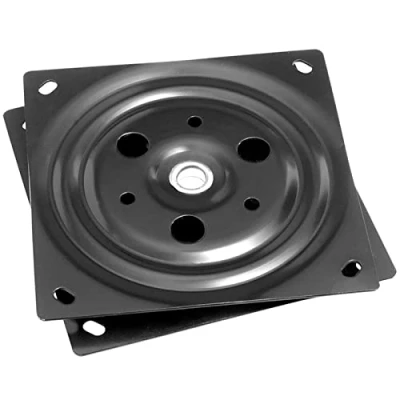 Abbildung von SO TECH® Drehteller Drehbeschlag, Drehplatte 171 x mm schwarz 360 drehbar, (1 St), Druck Kugellager für Holzplatten, Tischplatten, Möbel usw.