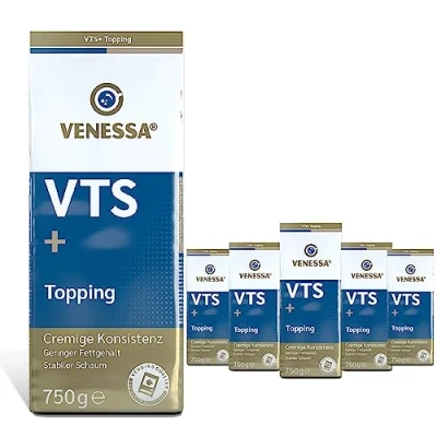 Abbildung von VENESSA VT S+ Topping 99,8% Magermilchanteil, 10 x 750g, Milchpulver für Kaffee Vollautomaten und Vending, feine, stabile Milchschaumkrönung, ohne Zucker