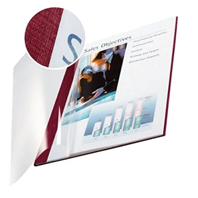 Abbildung von Leitz 74140028 Buchbindemappe impressBIND, Soft Cover, A4, 10,5 mm, 10 Stück, bordeaux