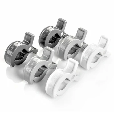 Abbildung von Zamboo Kinder Buggy Grau Weiß, Kinderwagen Klammern Haken/Clips zur Befestigung an / Babyschale