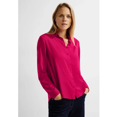 Abbildung von Cecil IN Unifarbe Hemdbluse, Damen, Größe: XXL, Pink