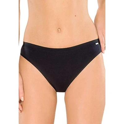 Abbildung von Schiesser Damen Rioslip Unterwäsche Feinripp Naturschönheit Slip, Nachtblau_144101, 44 EU