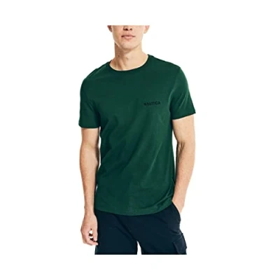 Abbildung von Nautica Herren Kurzärmeliges Rundhalsausschnitt T Shirt, Tidal Green Solid, L