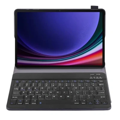 Abbildung von Cazy Tastatur Hülle Kompatibel mit Samsung Galaxy Tab S9 / FE Schutz Etui magnetisch Abnehmbarer Layout: QWERTY