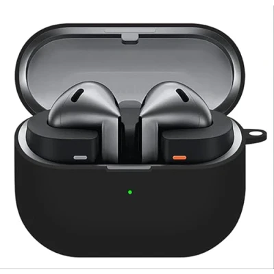 Abbildung von GIOPUEY Hülle Kompatibel mit Samsung Galaxy Buds 3/3 Pro, Silikon Stoßfeste Schutzhülle, Ultradünn Case Cover, Kein Geruch, Schwarz