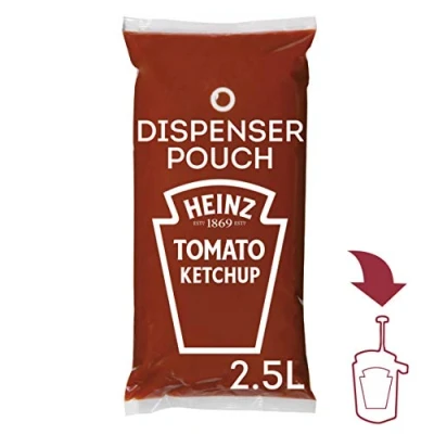 Abbildung von Heinz Tomato Ketchup Dispenser Pouches Pack Size = 3x2.5ltr